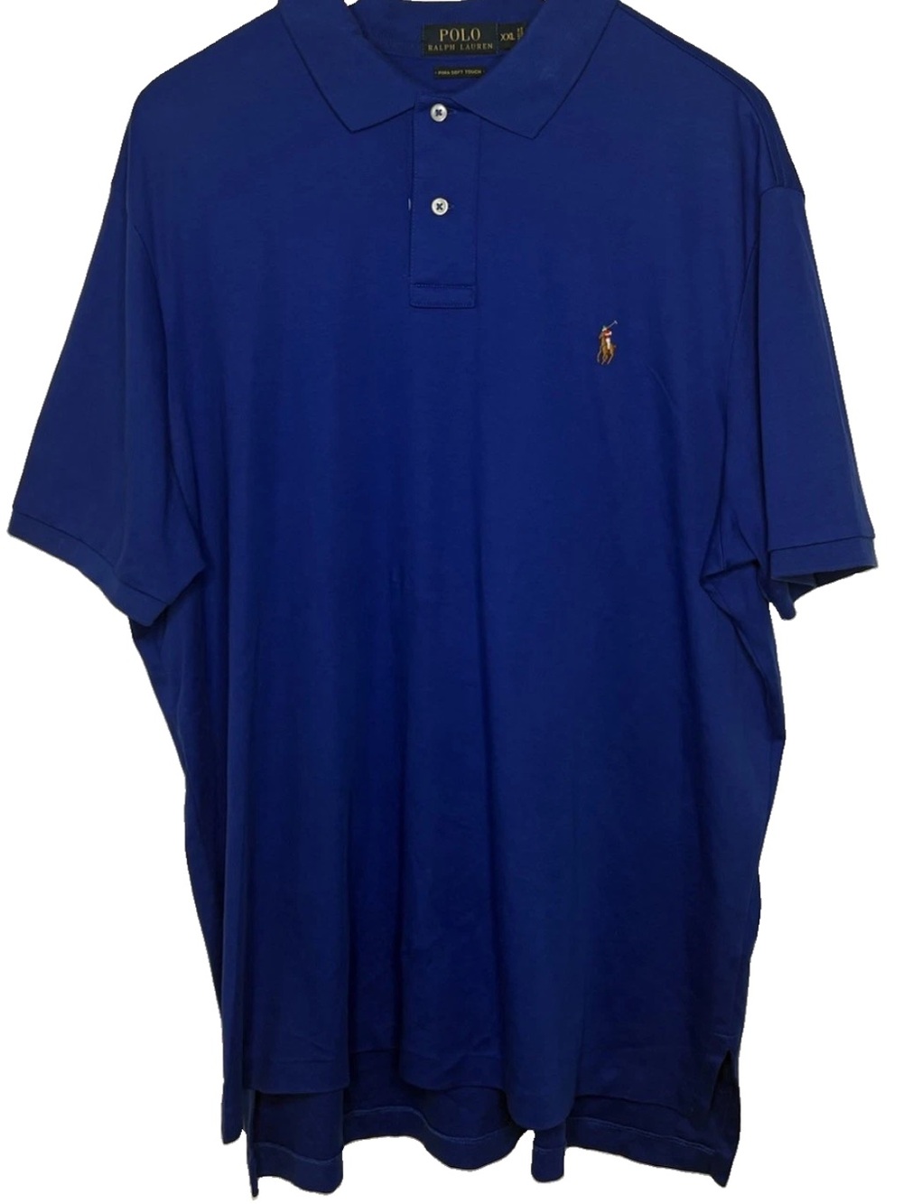 Polo Ralph Lauren Mens XXL Polo Shirt Royal Blue Short Sleeve Pima Soft Cotton
